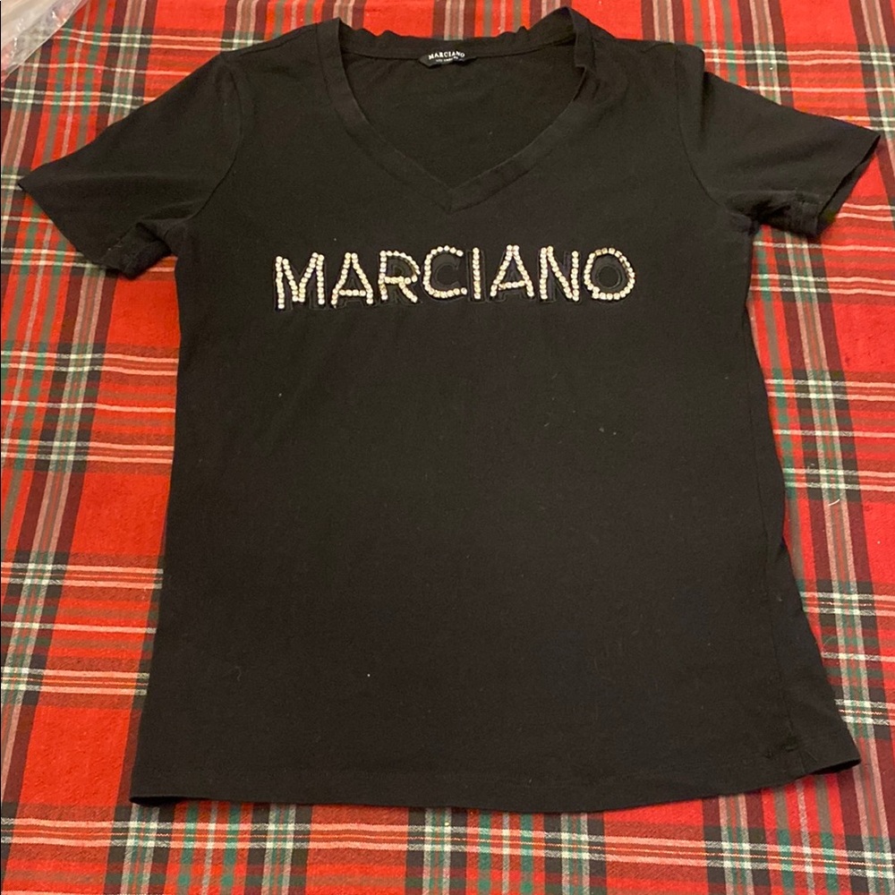 Marciano Rhinestone Logo Tee - Picture 2 of 5